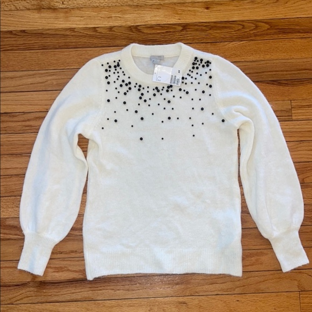 H&M White Wool Mohair Sweater Size Small NWT #79